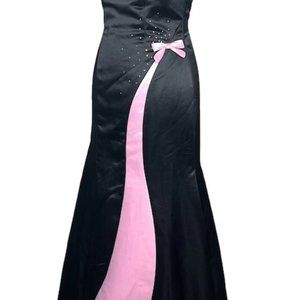 Jessica McClintock for Gunne Sax Vintage 90s dress Black/Pink formal gown prom